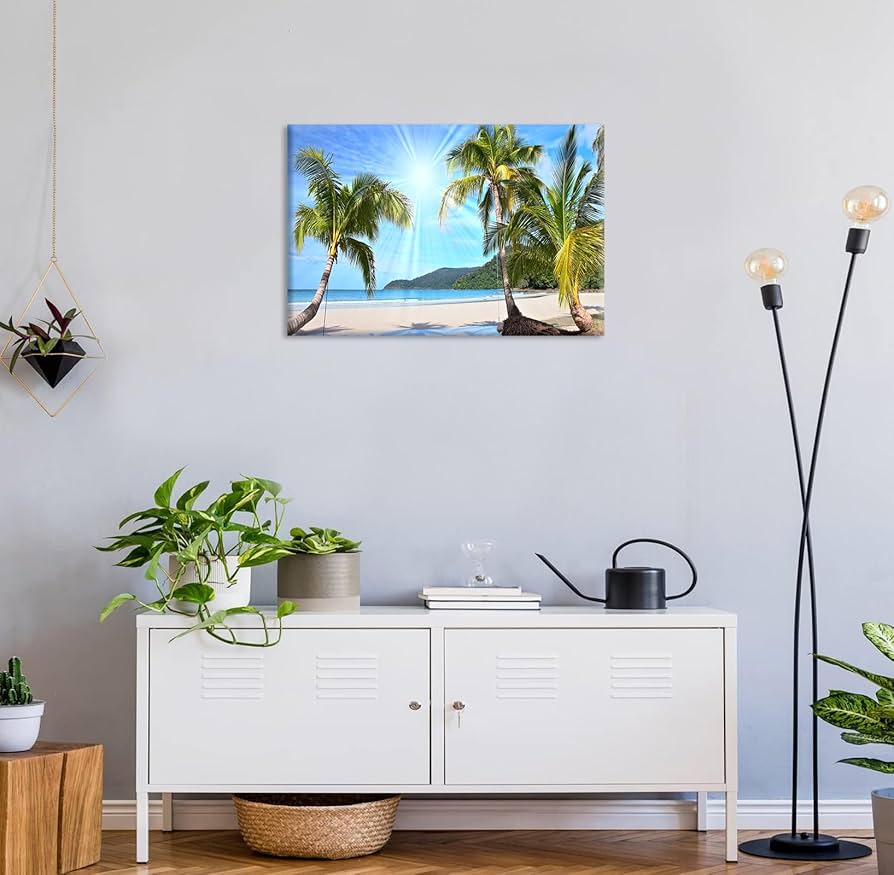 絵　キャンパス　油絵　ハワイ　海の絵　アート　インテリア　ギフト　IKEA 油絵 キャンパス 絵 海の絵 ギフト ハワイ RH - メルカリ